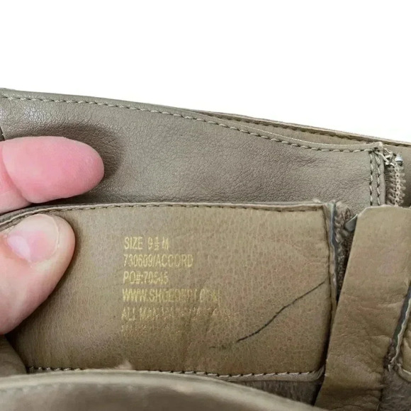 Shoe Department boots with wide-calf tan-taupe side 9.5 - Picture 7 of 7